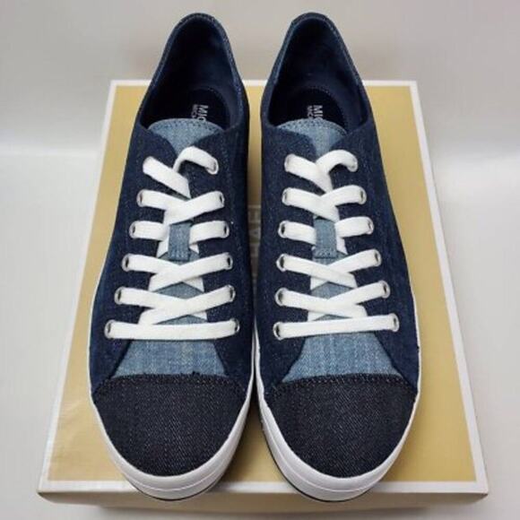 Michael Kors Ronnie Denim Platform Low Top Sneaker Size 9.5 - Picture 3 of 12
